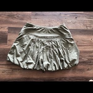 Light green pleated skirt